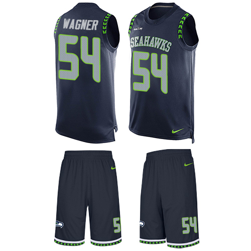 Men's Limited Bobby Wagner Nike Jersey Navy Blue - #54 Tank Top Suit NFL Seattle Seahawks